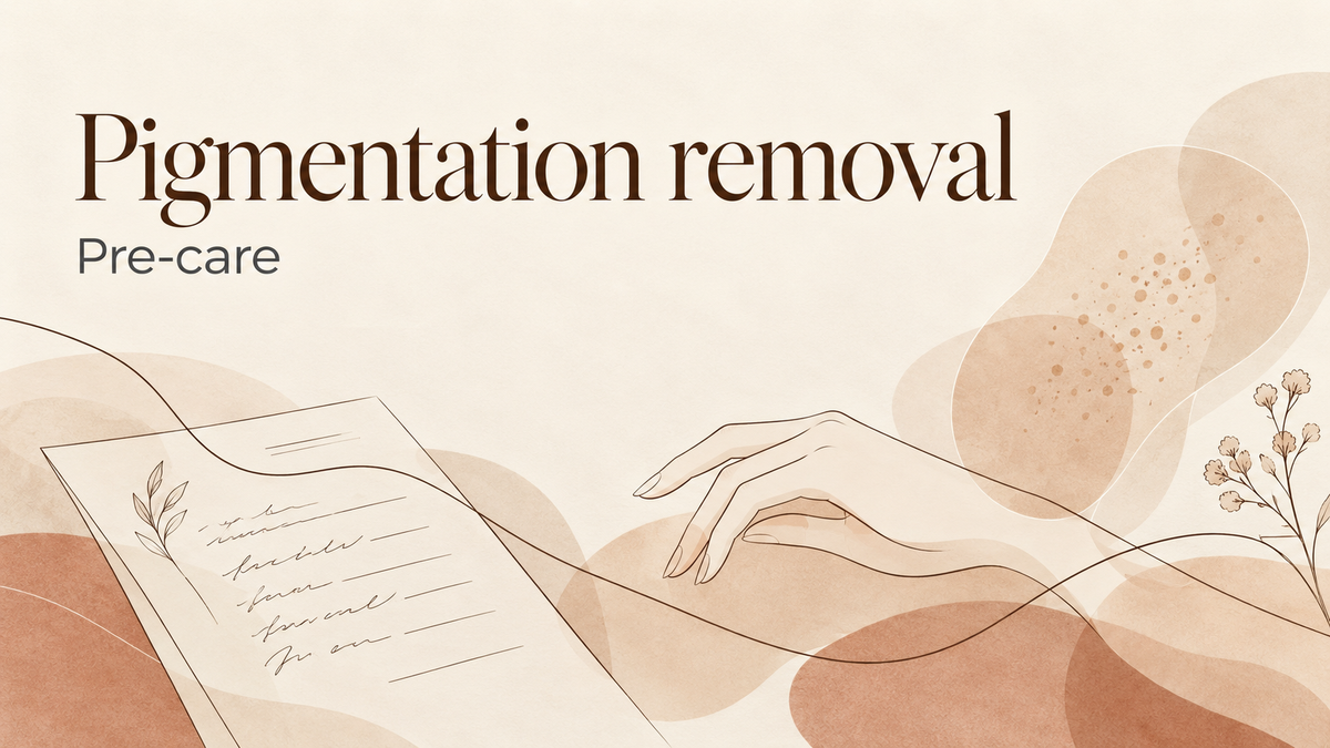 Pre Care For Pigmentation Removal